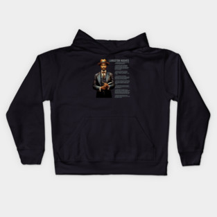 Langston Hughes - Black History Legend Kids Hoodie