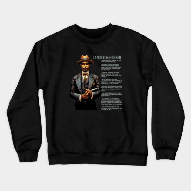 Langston Hughes - Black History Legend Crewneck Sweatshirt by UrbanLifeApparel