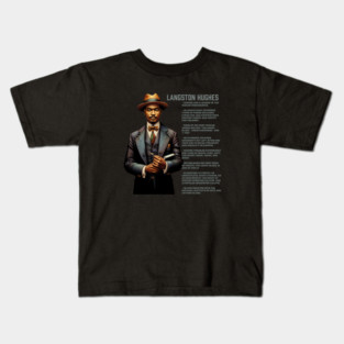 Langston Hughes - Black History Legend Kids T-Shirt