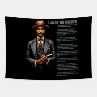 Langston Hughes - Black History Legend Tapestry