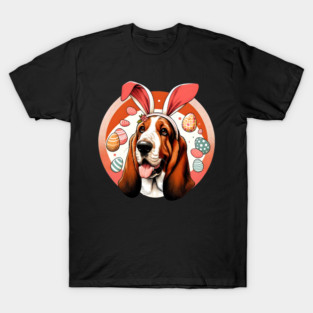 Basset Fauve de Bretagne with Bunny Ears Easter Joy T-Shirt