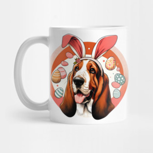 Basset Fauve de Bretagne with Bunny Ears Easter Joy Mug