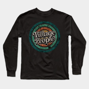 Village People // Retro Circle Crack Vintage Long Sleeve T-Shirt