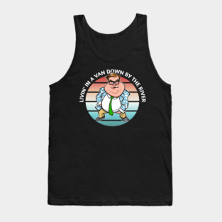 Livin in a van down Chris Farley Tank Top