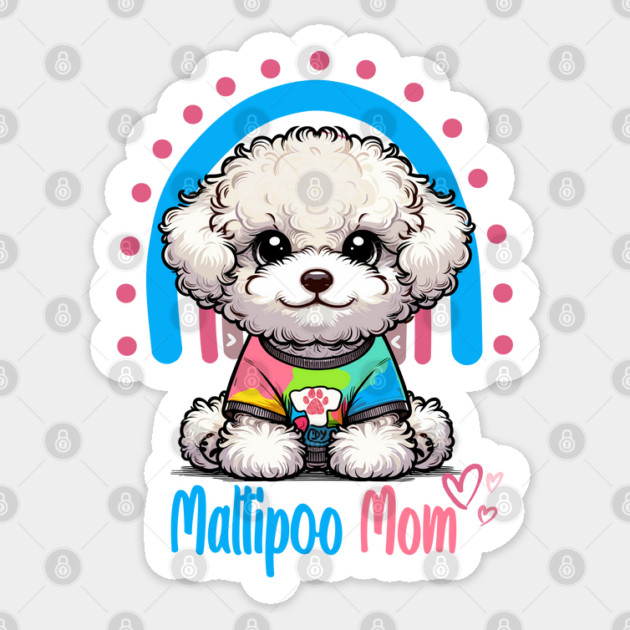 Maltipoo Mom Sticker by JessArty