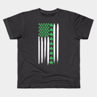 USA Flag St Patrick's Day Kids T-Shirt