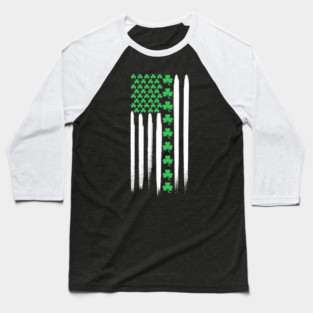 USA Flag St Patrick's Day Baseball T-Shirt