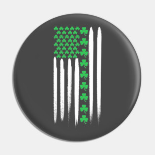 USA Flag St Patrick's Day Pin