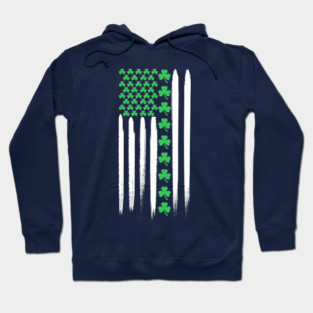 USA Flag St Patrick's Day Hoodie