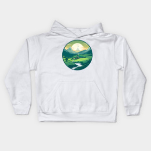 A Hobbit Shire landscape Kids Hoodie
