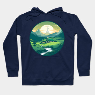 A Hobbit Shire landscape Hoodie