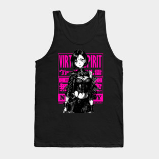 Cyberpunk Girl Goth Japanese Fashion #5 Tank Top