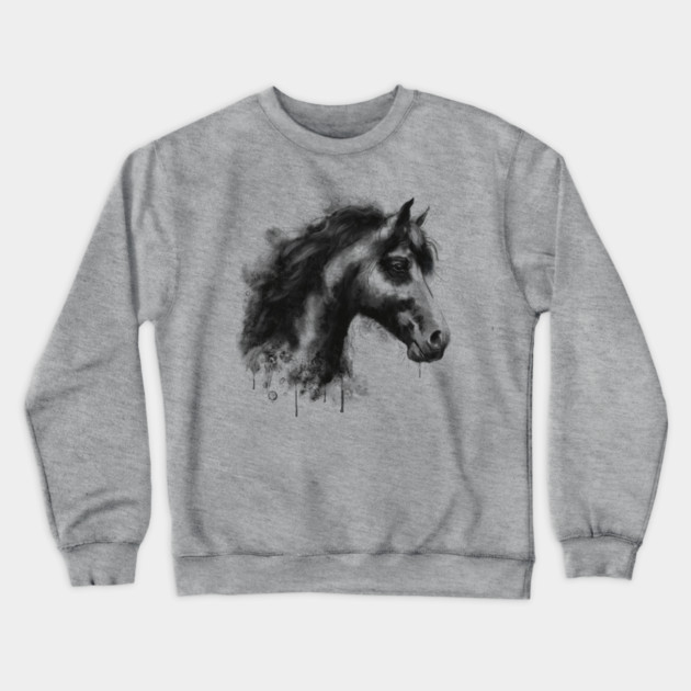 Majestic Horse Crewneck Sweatshirt by TopTenGraphics