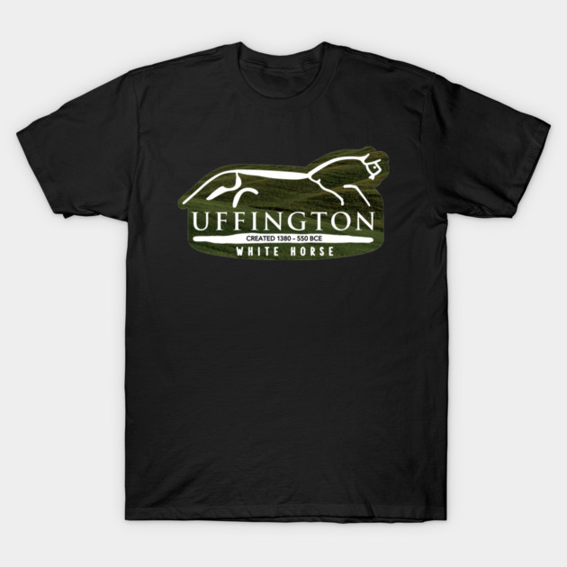 Uffington White Horse T-Shirt by LaughingCoyote