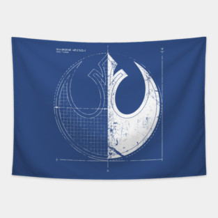 Rebel Blueprint Tapestry