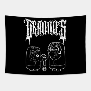 Death Metal Bluey Grannies Tapestry