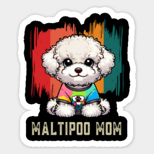 Maltipoo Mom Retro Dog Maltipoo Magnet
