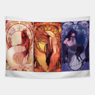 Art Nouveau Fae Tapestry
