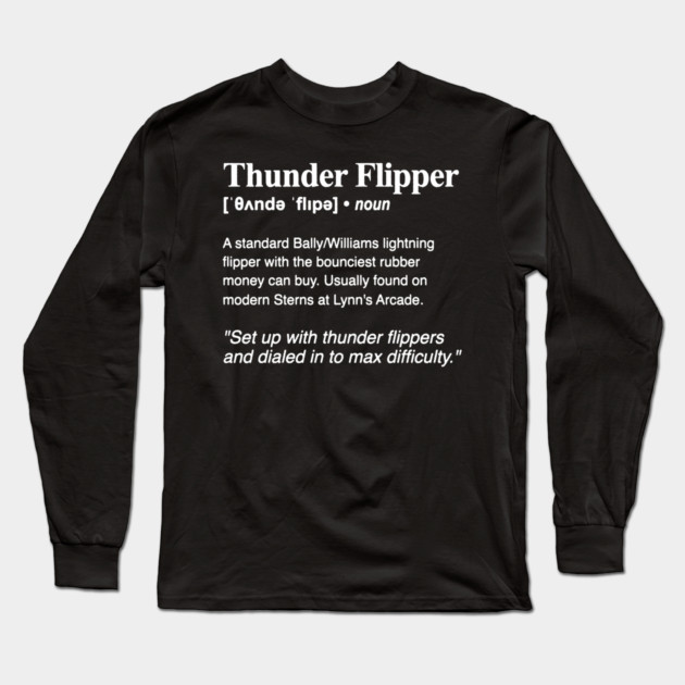 Thunder Flipper Dictionary Long Sleeve T-Shirt by DRI374