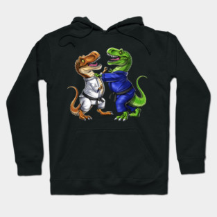 T-Rex Dinosaur Jiu-Jitsu Wrestlers Hoodie