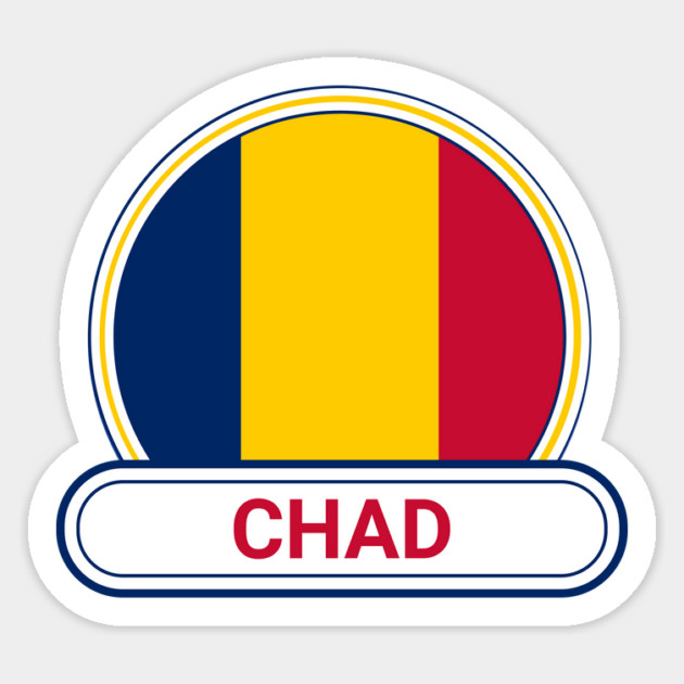 Chad Country Badge - Chad Flag Magnet by Yesteeyear