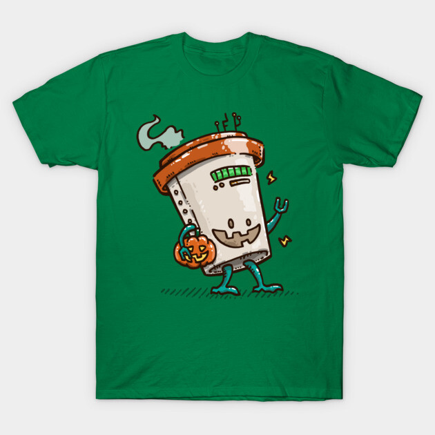 Pumpkin Spice Latte Bot T-Shirt by nickv47