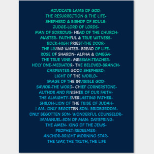Names of Jesus- back of Tshirt Posters and Art