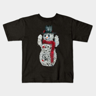 Digital Snowman Kids T-Shirt