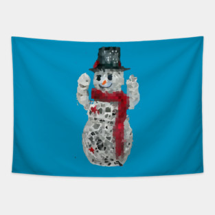 Digital Snowman Tapestry