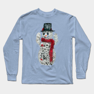 Digital Snowman Long Sleeve T-Shirt