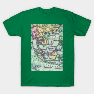 Shoueast Asia Vintage Map T-Shirt