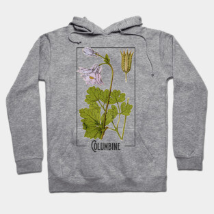 Columbine. Aquilegia vulgaris. Name also: Common Columbine, European Columbine, Granny's Nightcap Hoodie