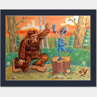 Bigfoot High 5 Posters and Art