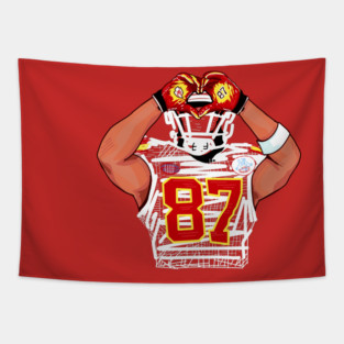 Travis Kelce heart celebration Tapestry