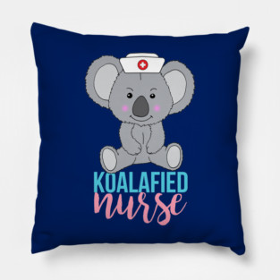 Funny Koalified Nurse Nursing Pun Pillow