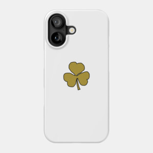 Small Gold Shamrock for St Patricks Day Phone Case