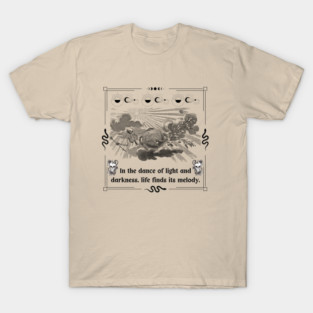 Light and Darkness Dance – Inspirational Symbolic Art Design T-Shirt