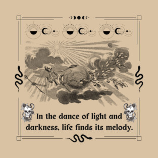 Light and Darkness Dance – Inspirational Symbolic Art Design T-Shirt