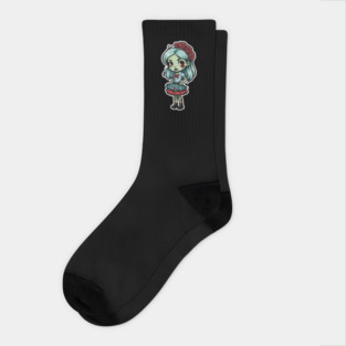 Rockabilly Zombie Girl 2 Socks