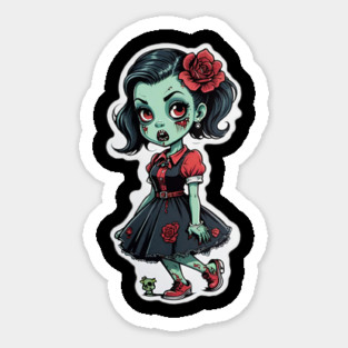 Rockabilly Zombie Girl 3 Magnet