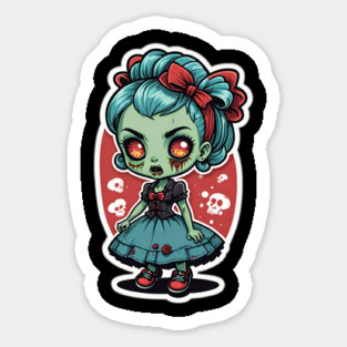 Rockabilly Zombie Girl 4 Magnet