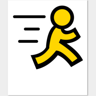 AOL man running Posters and Art