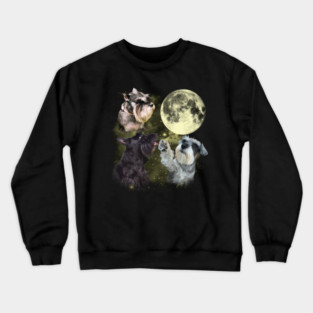 Schnauzer The Moon Classic Dog Breed Crewneck Sweatshirt