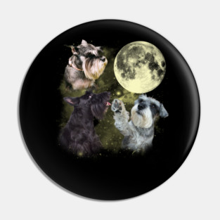 Schnauzer The Moon Classic Dog Breed Pin