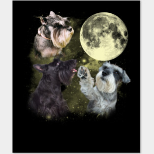 Schnauzer The Moon Classic Dog Breed Posters and Art