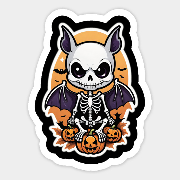 Halloween Skeleton Bat Magnet by Grave Digs