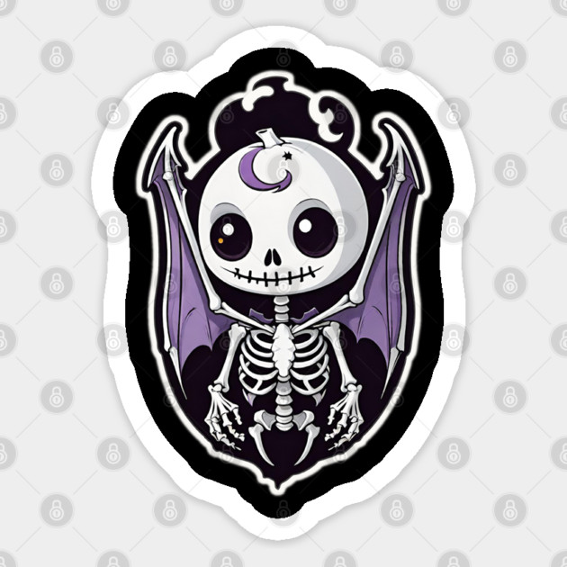Friendly Skeleton Vampire Sticker by Grave Digs