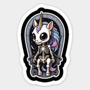 Skeleton Unicorn 4 Sticker