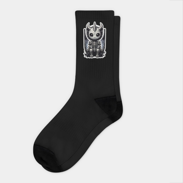 Skeleton Goat Socks by Grave Digs