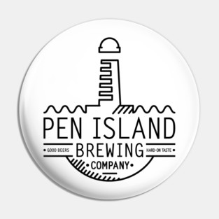 Pen Island Brewing Company Wire Frame Logo Pin